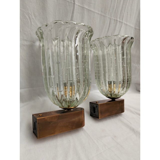 Wall Lights from Barovier & Toso, 1980s, Set of 2 For Sale - Image 10 of 12