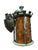 Early 20th Century Original Verdigris Patina Bronze Outdoor Wall Sconce With Mica Shade For Sale - Image 9 of 10
