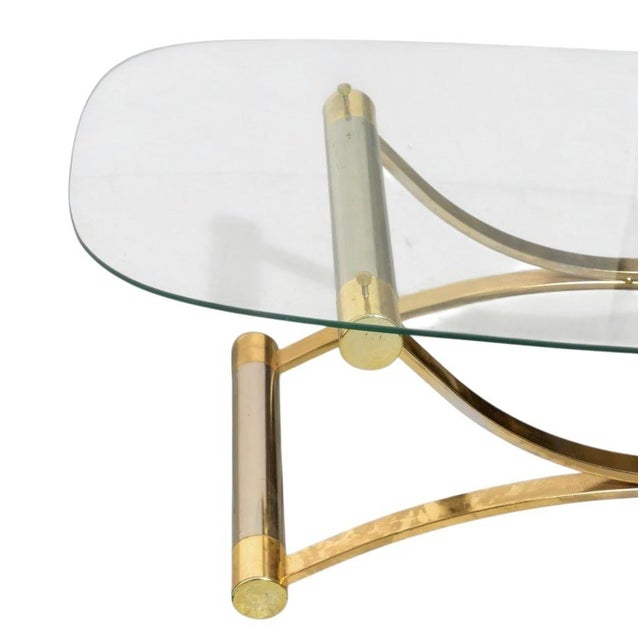 Chrome A Stunning Italian Vintage MCM Coffee Table Blends M-C Structural Innovation With Hollywood Regency Glamour. For Sale - Image 8 of 11