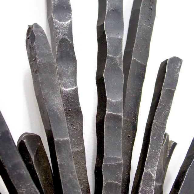 1960s Mid Century Cast Iron Brutalist Clock Made in Germany For Sale - Image 5 of 9