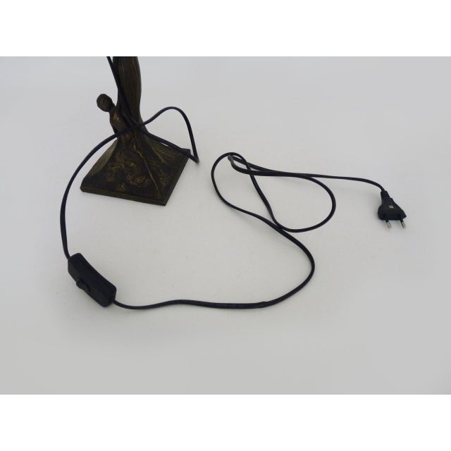 Art Nouveau Style Table Lamp with Beads, 1980s For Sale - Image 9 of 10