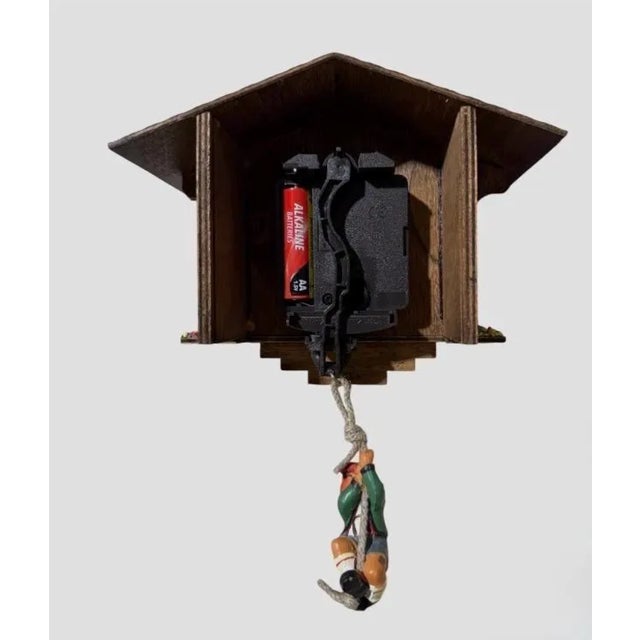Vintage Wall Cuckoo Style Clock Made in Germany Antique 6 X 7”, For Sale - Image 4 of 5