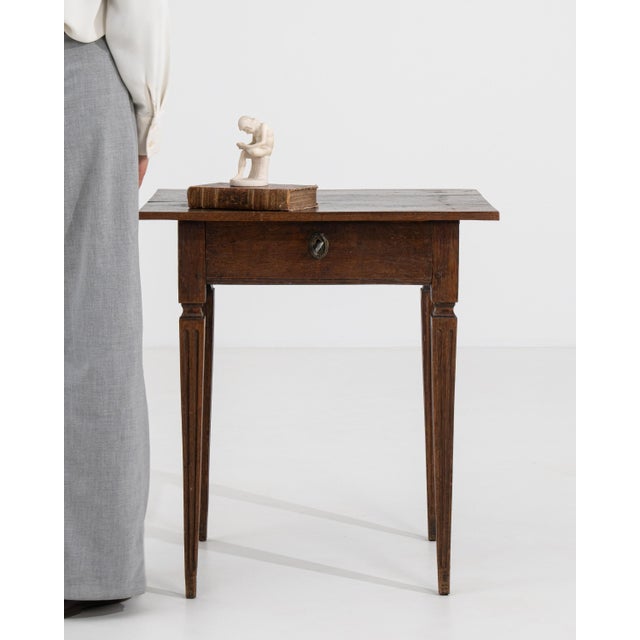 Brown French Louis XVI Wooden Side Table, Circa 1800 France Early 19th Century For Sale - Image 8 of 14