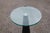 Tall Table in Conical Wood and Thick Round Glass, 1980s For Sale - Image 9 of 11