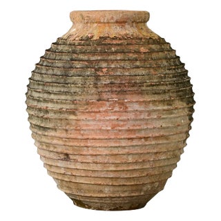 Greek 18th Century Terracotta Olive Oil Jar For Sale