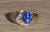 The Cadet: Vintage Men's 14 K Lab Grown Star Sapphire and Diamond Ring For Sale In Philadelphia - Image 6 of 8