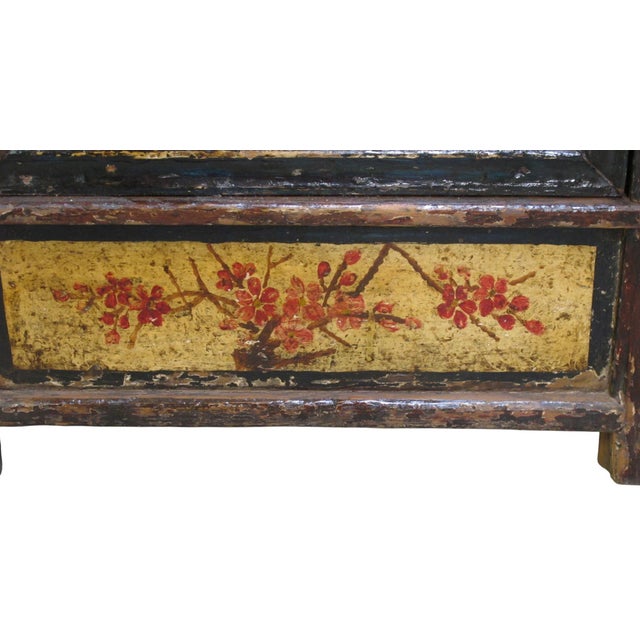 Brown Hand-Painted Botanical Mural Buffet Sideboard For Sale - Image 8 of 14