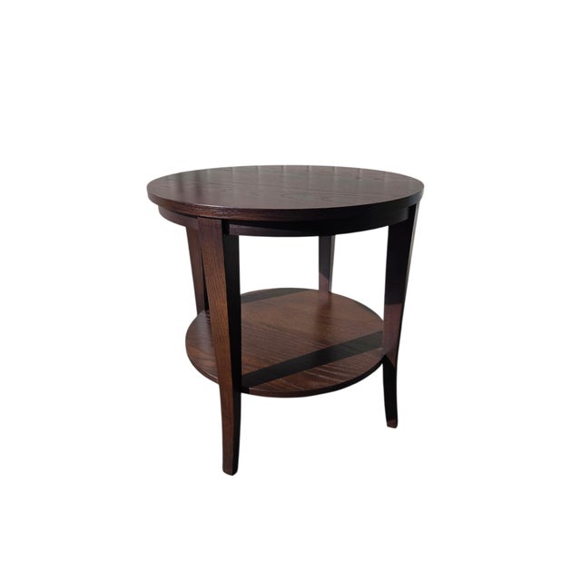 Vintage Ethan Allen Horizons Collections Lamp Side End Table Pedestal Shelf Stand For Sale - Image 12 of 16