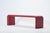 Contemporary Rounded Burgundy Leather and Brass Base Bench by Reda Amalou Design For Sale - Image 3 of 6