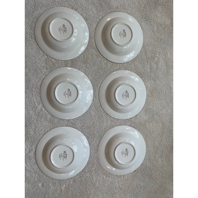 White 1990s Wellesley Katherine Bobanovsky Fine China by Faberware Pattern 486 Set of 6 Soup Bowls For Sale - Image 8 of 8