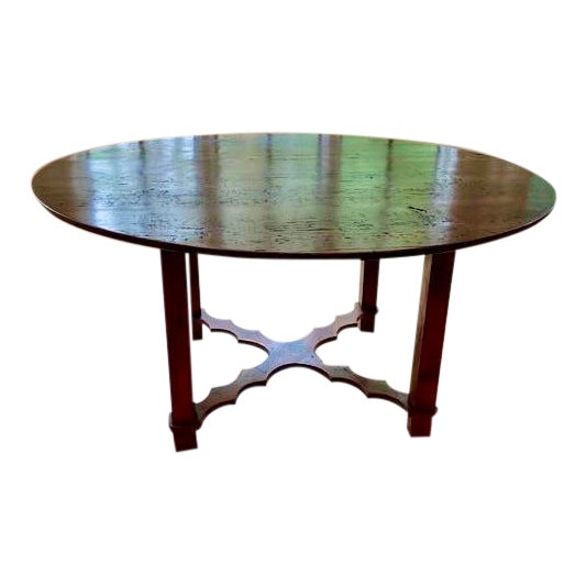 Custom Made Pine Round Dining Table Chairish