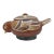 Large Mexican Tonala Redware Pottery Bird Chick-a-Dee Tureen Jar With Lid For Sale
