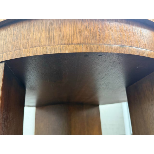 Wood Baker Furniture Empire Georgian Style Flame Mahogany Drum Side Table, Vintage For Sale - Image 7 of 12