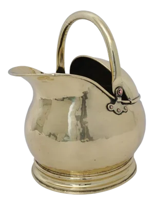 1880s Coal Scuttle Polished Brass