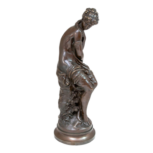 Mathurin Moreau Bronze of a Seated Woman