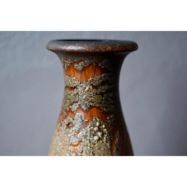 Brutalist Open Neck Vase from Scheurich Keramik For Sale - Image 4 of 9