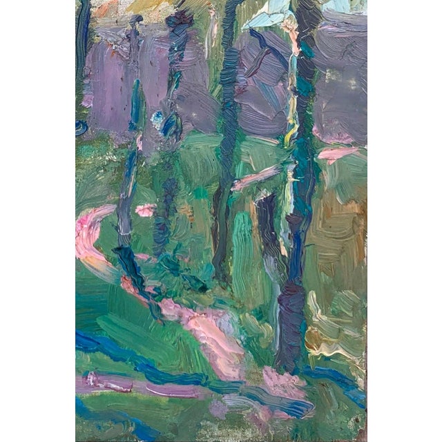 Forest Landscape Oil Painting, Ukrainian Art, 1960s For Sale - Image 6 of 6