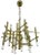 Nine Lights Chandelier in Gilded Chrome by Sciolari, 1960s For Sale