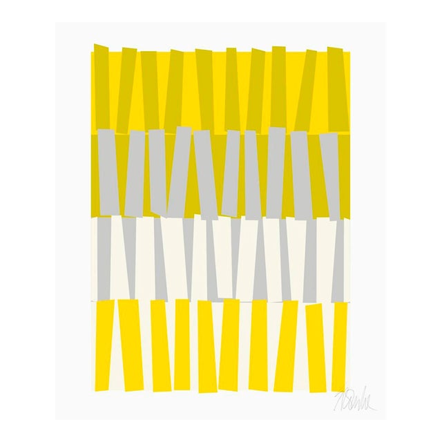 Color Rhythm in Yellow Fine Art Print 16" X 20" by Liz Roache For Sale