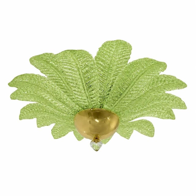 Glass Green Murano Glass Flush Mount by Simoeng for Simoeng For Sale - Image 7 of 7