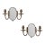 1940s Pair of French Brass and Mirror Sconces For Sale