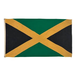 Vintage Sewn Cotton Flag of Jamaica For Sale