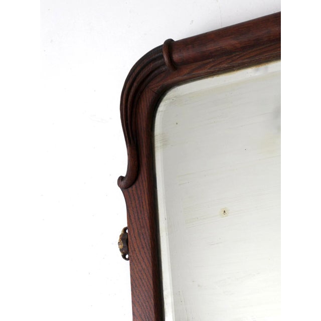 Antique Art Nouveau Beveled Glass Wall Mirror For Sale - Image 6 of 17