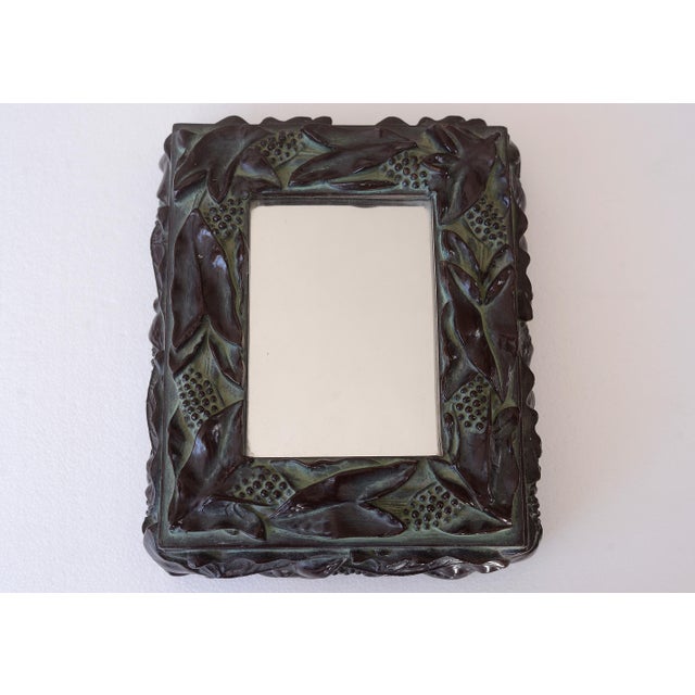 Mexican Vintage Mexican Art Nouveau Faux Wood Trinket Box With Mirror Lid For Sale - Image 3 of 8