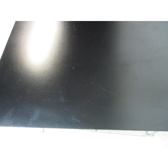 Black Vintage Eames Wire Base Elliptical Surfboard Lamp End Table Pedestal Table For Sale - Image 8 of 11