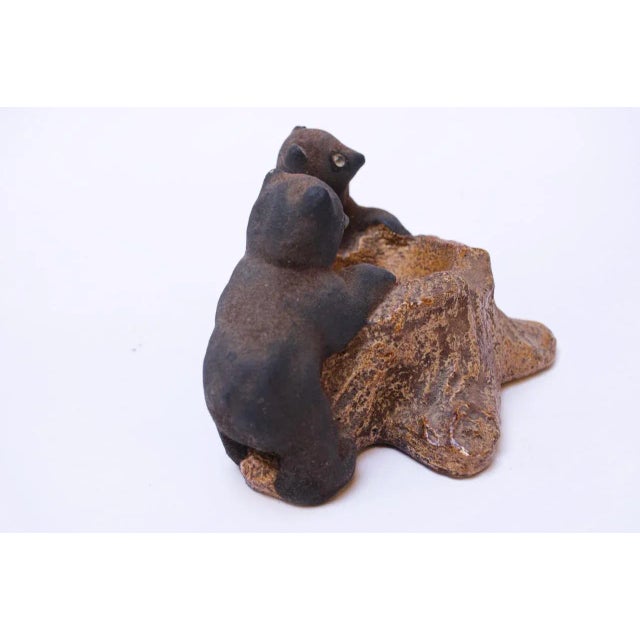 Vintage Chalkware Bear Cub Sculpture For Sale In New York - Image 6 of 12
