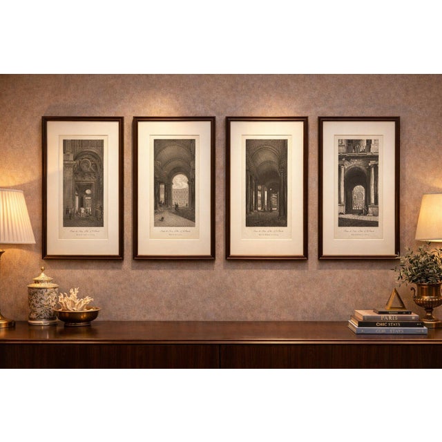 Baltard, French Louvre Architectural Illustrations, 1803, Engravings, Set of 4 For Sale - Image 3 of 9