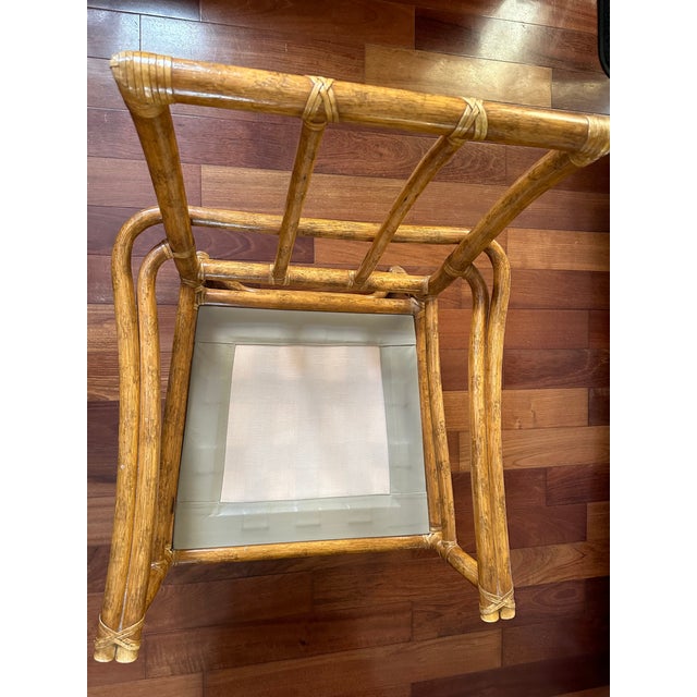 McGuire Vintage 1964 McGuire Bamboo Lounge Chair and Ottoman For Sale - Image 4 of 12