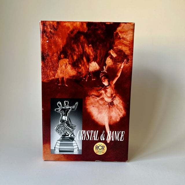 Vintage Italian Lead Crystal Tango Dancers Sculpture by RCR, 1980s For Sale - Image 11 of 18
