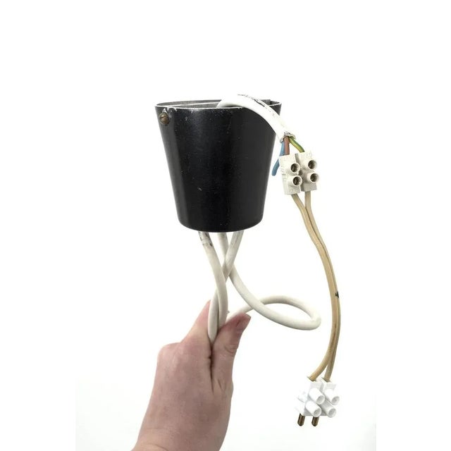 Black Metal Pendant Light with Counterweight For Sale - Image 8 of 9