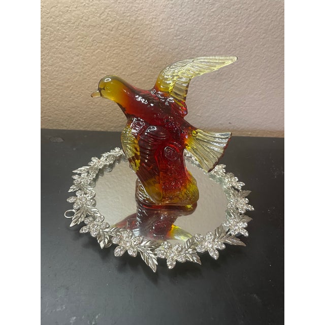 VTG Mosser Amberina Glass 7” Bird in Flight Figurine For Sale In Dallas - Image 6 of 8