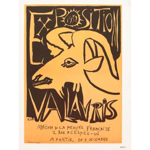 1957 After Pablo Picasso, Poster "Exhibition Vallauris at House of French Thought, 1952"