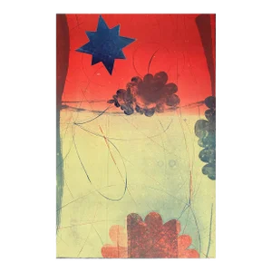 "Pilot 20" Abstract Monotype on Asian Paper by David Collins