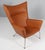 Set of Model CH445 Wing Chair and Ottoman in Full Grain Leather by Hans J. Wegner, 2000s, Set of 2 For Sale - Image 6 of 12