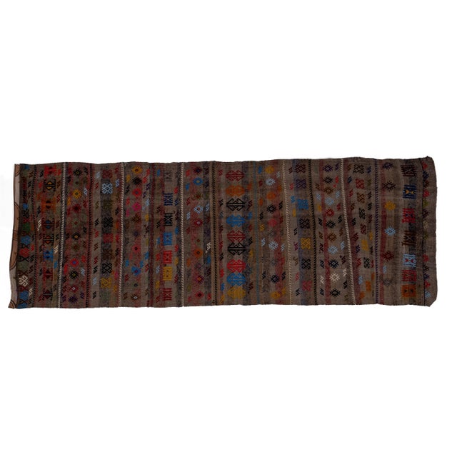 Vintage Turkish Jajim Kilim Runner 3'3" X 9'3" For Sale - Image 12 of 12