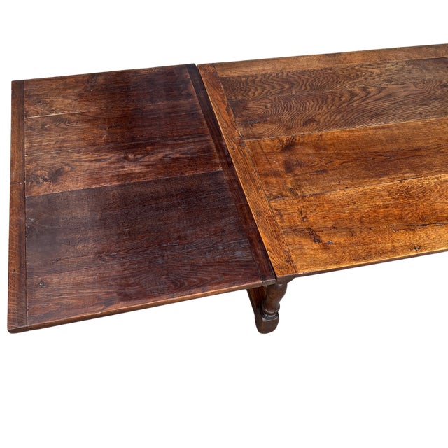 19th Century English Oak Draw-Leaf Coffee Table For Sale - Image 10 of 11