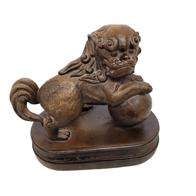 1980s Vintage Foo Dog Sculpture For Sale - Image 10 of 11
