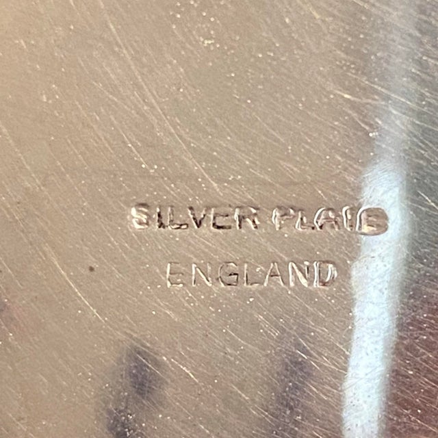 Vintage English Silver-Plated Dome Lid Butter or Caviar Dish With Glass Insert and Knife For Sale - Image 12 of 12