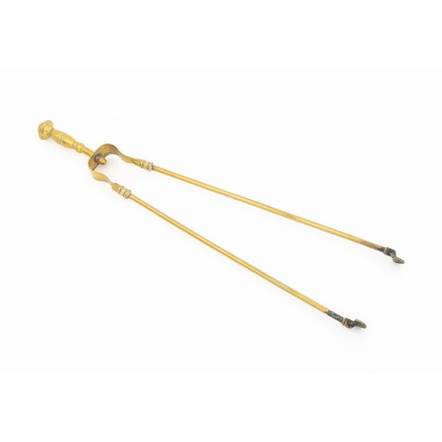 Vintage Brass Fireplace Tool Set, 4 Pcs. For Sale - Image 11 of 13