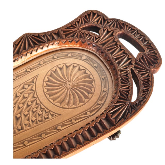 Frisian Kerfsnede Wood Carving Tray 14" For Sale - Image 4 of 12