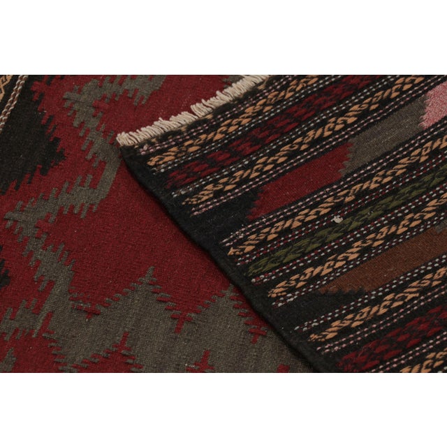 Textile Vintage Persian Kilim Runner, Tribal Pattern With Playful Chevrons - Rug & Kilim For Sale - Image 7 of 9