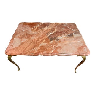Mid 20th Century Marble Top Cocktail Table For Sale