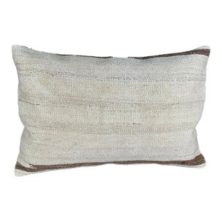 Turkish Hemp Pillow Cushion Natural Beige Brown Pillow Cushion Cover 16 "x 24" For Sale