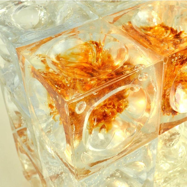 Sculptural Poliarte Table Lamp in Glass Cubes attributed to Albano Poli, 1960s For Sale - Image 11 of 18