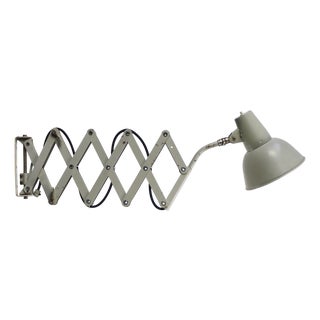 Mid-Century Grey Metal Scissor Sconce from SIS, Germany For Sale