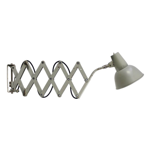 Mid-Century Grey Metal Scissor Sconce from SIS, Germany For Sale